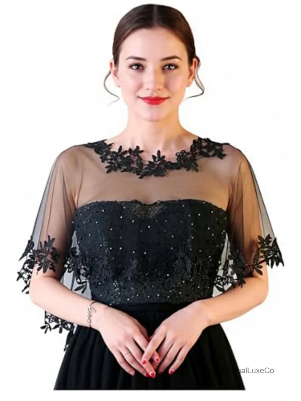 Women's Lace Appliques Wedding Shawl Bolero Shoulder Cover